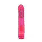 Розовый мультискоростной вибратор AMBER - 17 см