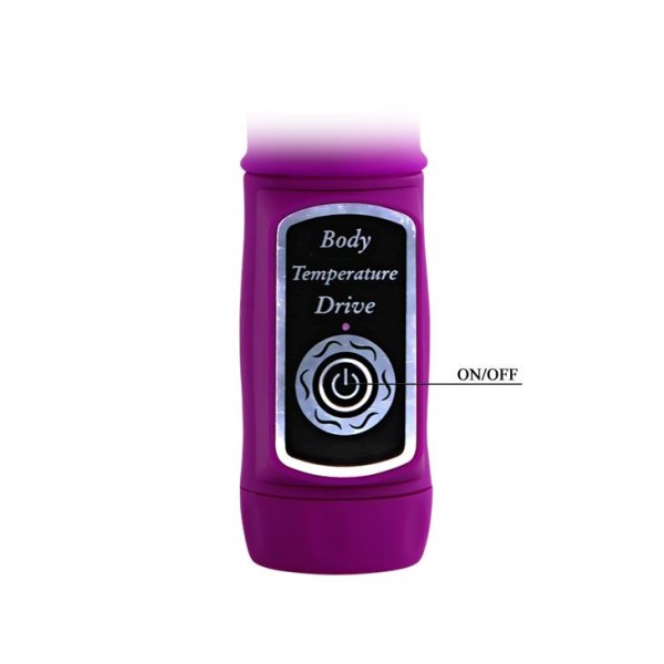 Лиловый вибратор Body Touch II с реакцией на прикосновения - 22 см
