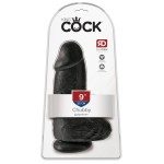 Черный фаллоимитатор на присоске Chubby - 22,9 см