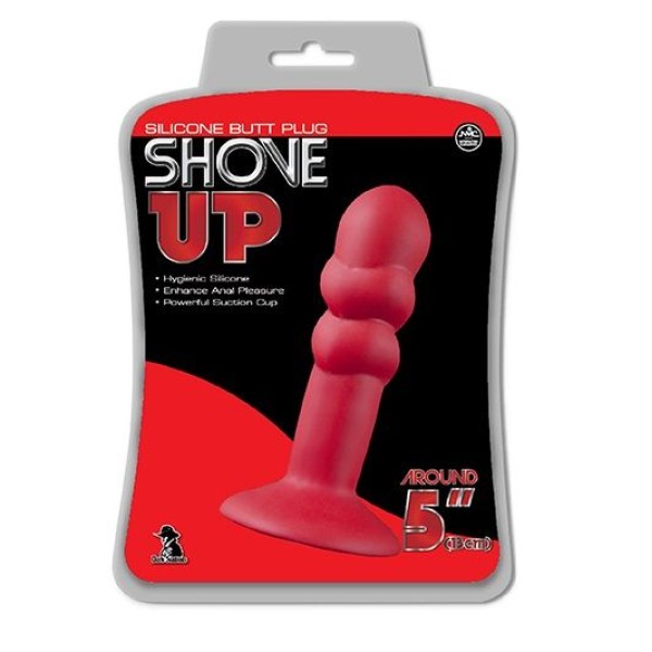 Красная анальная пробка SHOVE UP 5INCH SILICONE BUTT PLUG RED - 12,7 см