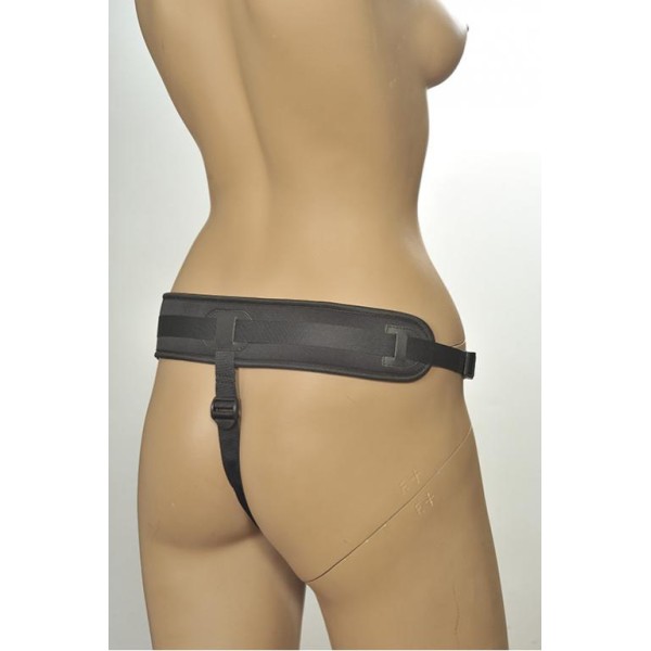 Чёрные трусики с плугом Kanikule Strap-on Harness Anatomic Thong