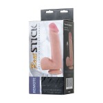 Телесный перезаряжаемый вибратор REALSTICK ELITE VIBRO с пультом ДУ - 21 см