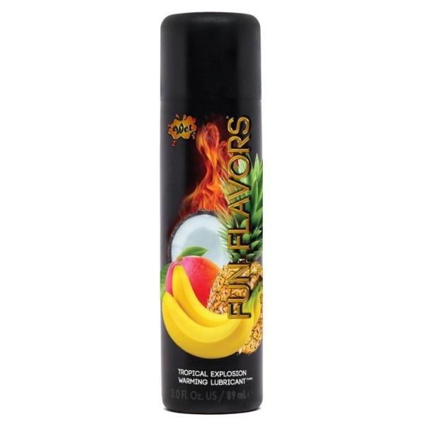 Разогревающий лубрикант Fun Flavors 4-in-1 Tropical Explosion с ароматом тропических фруктов - 89 мл
