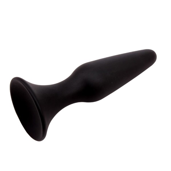 Черная анальная пробка L Silicone Plug - 12,8 см