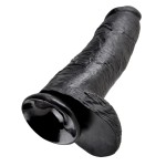 Чёрный фаллоимитатор-гигант 12  Cock with Balls - 30,5 см