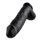 Чёрный фаллоимитатор-гигант 12  Cock with Balls - 30,5 см