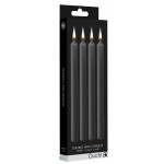 Набор из 4 черных восковых свечей Teasing Wax Candles Large