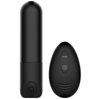 Черный мини-вибратор Rick с пультом - 8,6 см. Черный мини-вибратор Rick с пультом - 8,6 см.