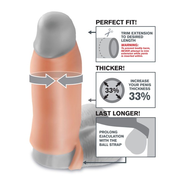 Телесная насадка Real Feel Enhancer XL - 17 см