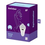 Белый вибратор-спиннер Satisfyer Sweet Treat