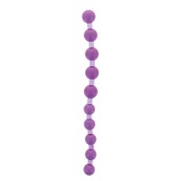 Фиолетовая анальная цепочка JUMBO JELLY THAI BEADS CARDED LAVENDER - 31,8 см.