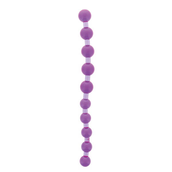 Фиолетовая анальная цепочка JUMBO JELLY THAI BEADS CARDED LAVENDER - 31,8 см