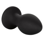 Черная анальная пробка с вибрацией и кристаллом Power Gem Vibrating Crystal Probe - 10,75 см
