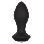 Черная анальная пробка с вибрацией и кристаллом Power Gem Vibrating Crystal Probe - 10,75 см