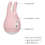 Розовый клиторальный стимулятор Love Bunny - 9,4 см