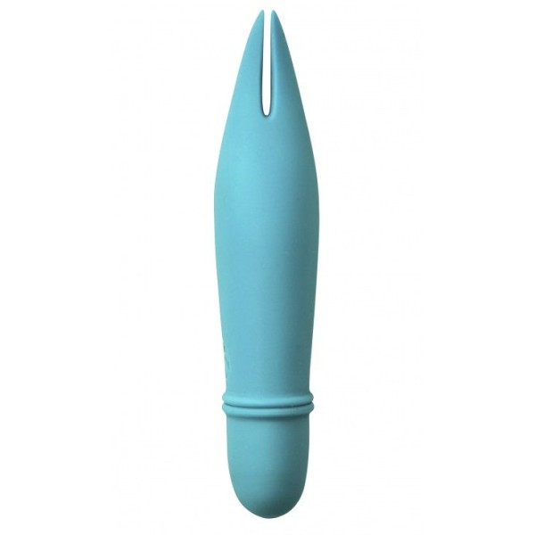 Голубой мини-вибратор Universe Teasing Ears - 12,5 см