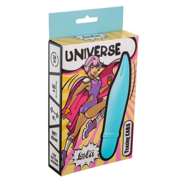 Голубой мини-вибратор Universe Teasing Ears - 12,5 см