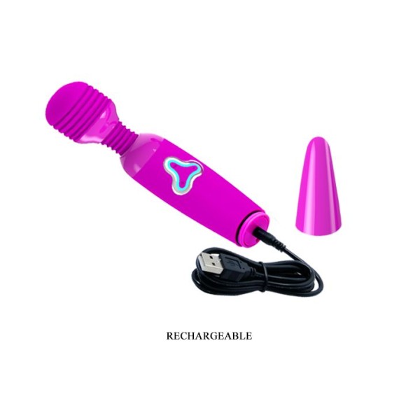 Лиловый вибромассажер Flirtatious Wand - 25 см