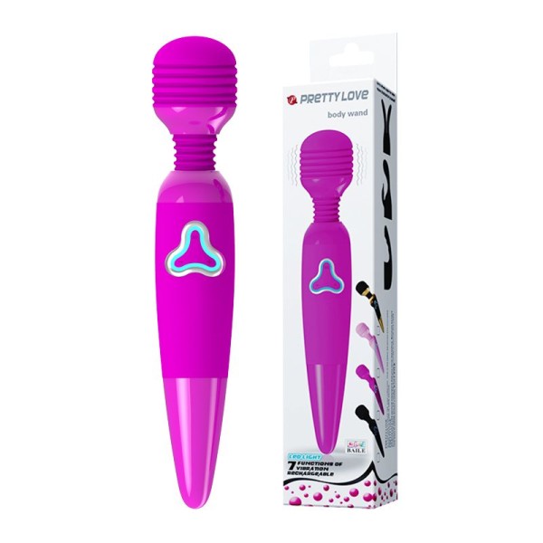 Лиловый вибромассажер Flirtatious Wand - 25 см