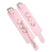 Розовые наручники с регулировкой на цепочке Розовые наручники с регулировкой на цепочке