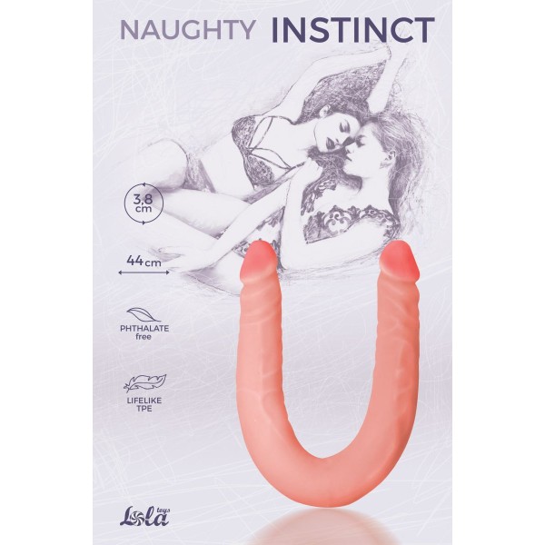 Двусторонний фаллоимитатор Naughty Instinct - 44 см