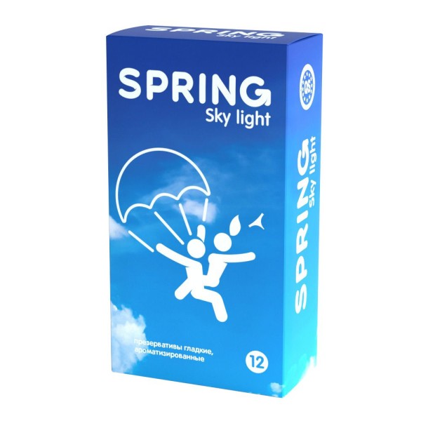 Ультратонкие презервативы SPRING SKY LIGHT - 12 шт