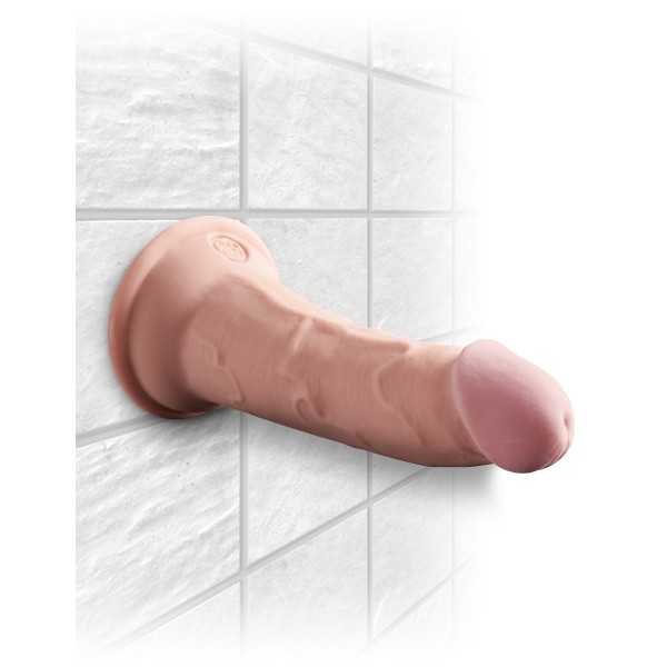 Телесный фаллоимитатор на присоске 6  Triple Density Cock - 18,4 см