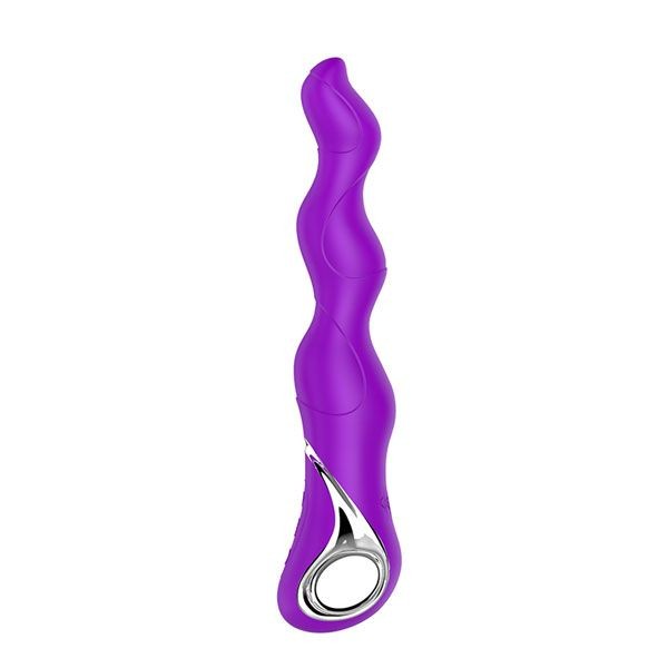 Фиолетовый изогнутый вибратор NAGHI NO18 RECHARGEABLE 3 MOTOR VIBE - 15 см
