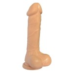 Телесный фаллоимитатор 8 Inch Carved DIldo - 22 см