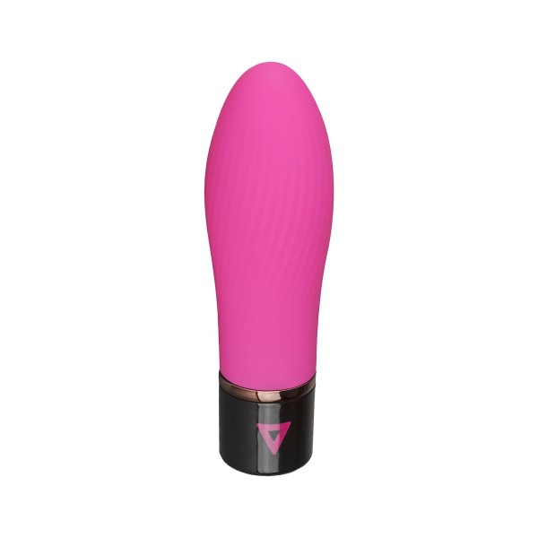 Розовый силиконовый мини-вибратор Lil Swirl - 10 см