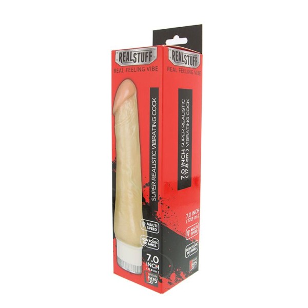 Реалистичный мультискоростной вибратор REALSTUFF 7INCH VIBRATOR - 17,8 см