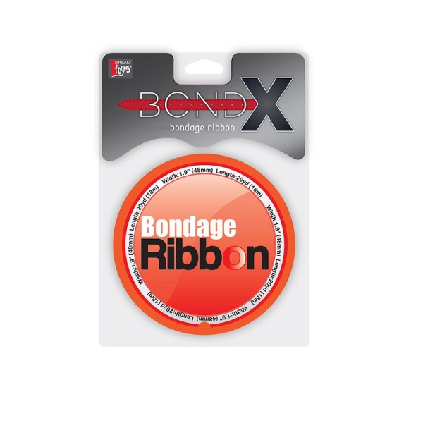 Красная лента для связывания BONDX BONDAGE RIBBON - 18 м