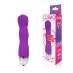 Фантазийный фиолетовый силиконовый вибратор Cosmo - 13,7 см 
