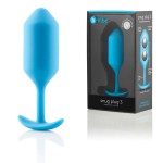 Голубая пробка для ношения B-vibe Snug Plug 3 - 12,7 см