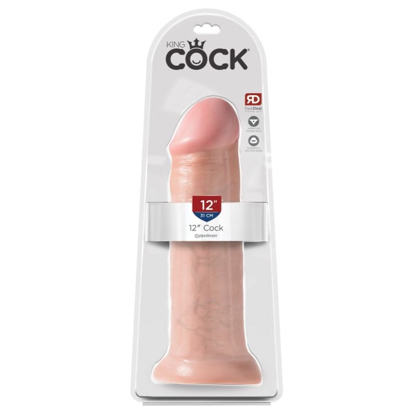 Фаллоимитатор-гигант телесного цвета на присоске 12  Cock - 31 см