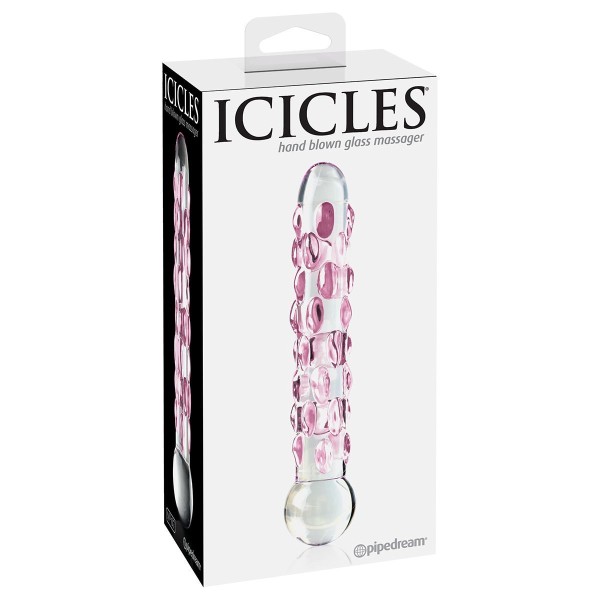 Стеклянный фаллоимитатор Icicles №7 - 17,8 см