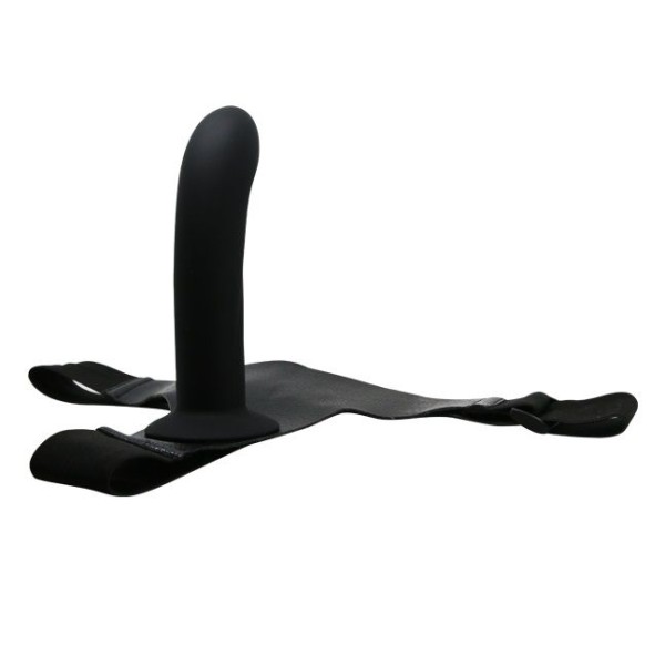 Страпон на эластичных ремнях Ultra Harness Karin Dildo - 16,8 см