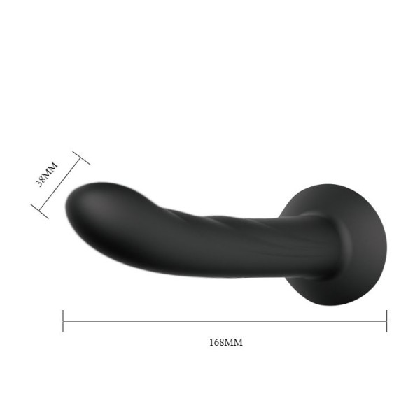 Страпон на эластичных ремнях Ultra Harness Karin Dildo - 16,8 см