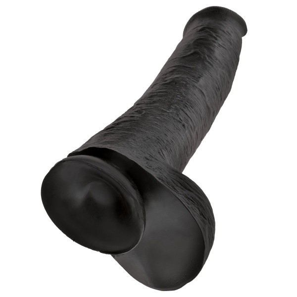 Чёрный фаллоимитатор-гигант 15  Cock with Balls - 40,6 см