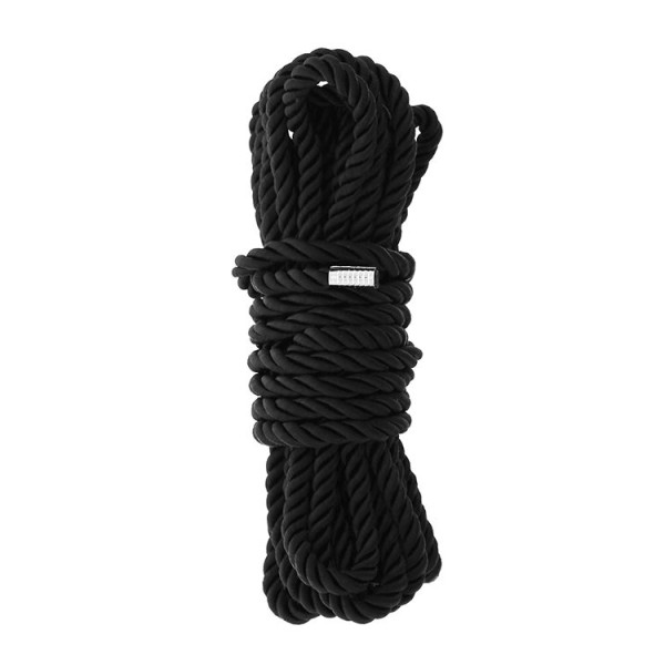 Черная веревка для шибари DELUXE BONDAGE ROPE - 5 м