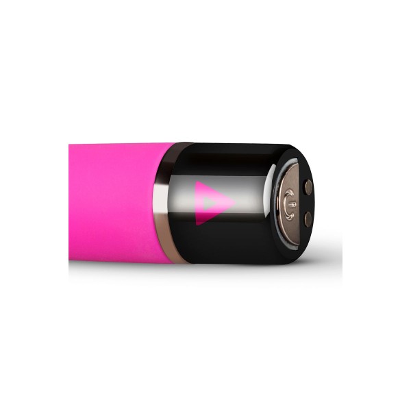 Розовый силиконовый мини-вибратор Lil Gspot - 13 см