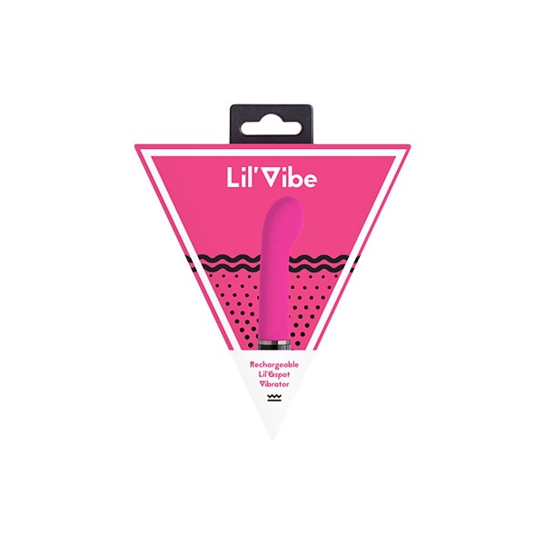 Розовый силиконовый мини-вибратор Lil Gspot - 13 см