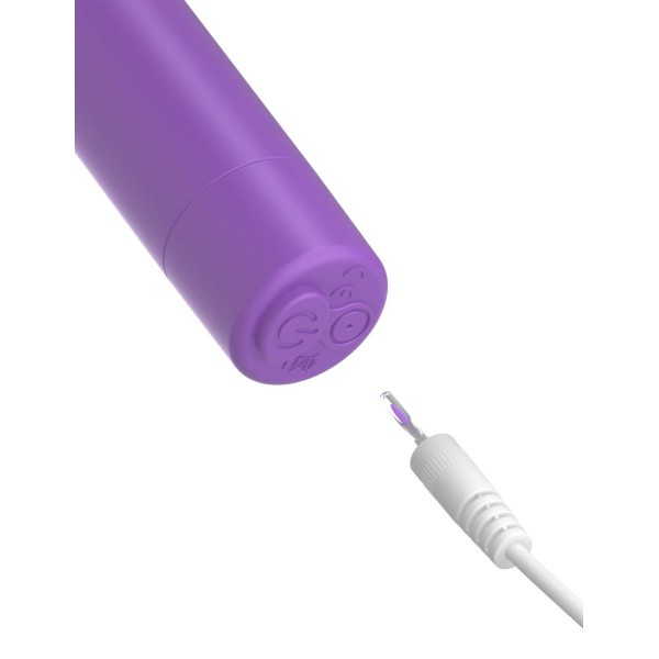Фиолетовая вибропуля с пультом Rechargeable Remote Control Bullet - 7,62 см