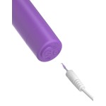 Фиолетовая вибропуля с пультом Rechargeable Remote Control Bullet - 7,62 см