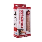 Насадка-фаллос в комплекте с трусиками Harness - 21,6 см