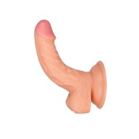 Чуть изогнутый фаллоимитатор с присоской - 13 см.