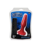 Красная анальная вибропробка с пультом управления MENZSTUFF 5INCH SLIM INTRUDER BUTT PLUG - 13 см