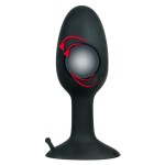Полая анальная пробка с шариком Small Silicone Plug - 8 см