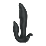 Черный вибратор N 35 RECHARGEABLE DUO VIBRATOR - 17,5 см