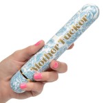 Голубой классический вибратор Naughty Bits Mother Fucker Personal Vibrator - 18 см